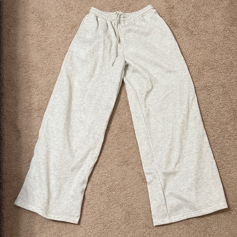 Forever 21 x shein Light Gray Ribbed Sweatpants
